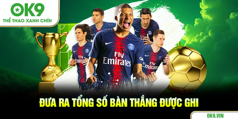 Đưa ra tổng số bàn thắng được ghi